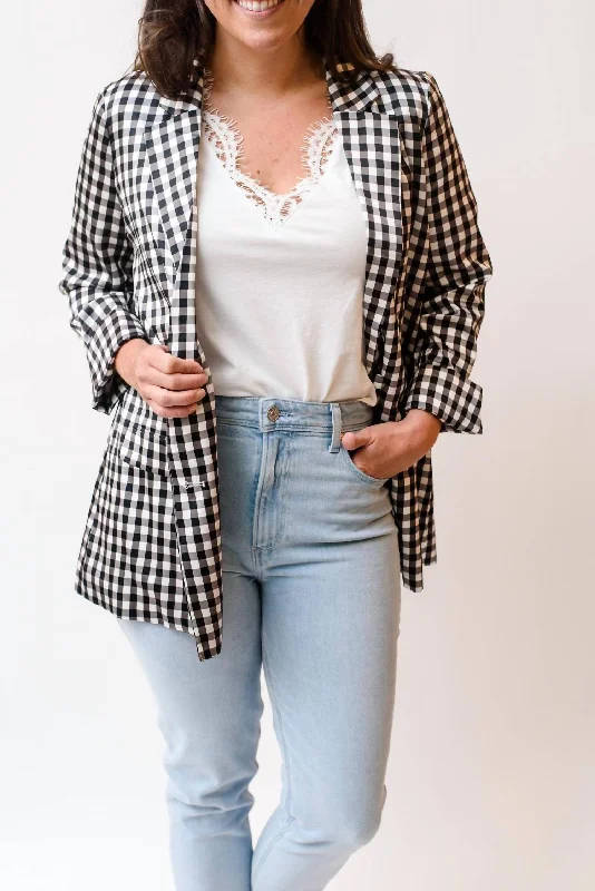 Savings Alert Owen Blazer In Black Gingham