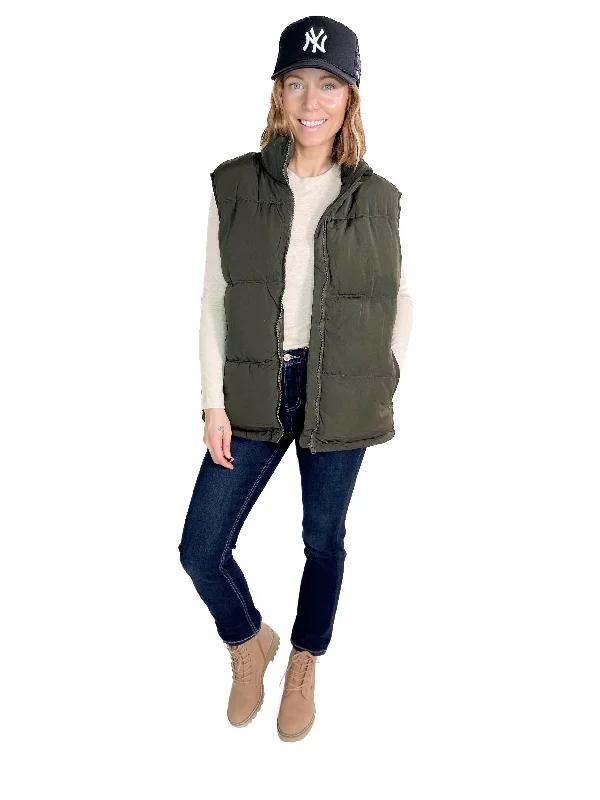 The Best Prices THREAD & SUPPLY Kelsey Vest- BLACK OLIVE