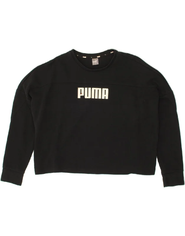 Customer Appreciation Sale PUMA Womens Oversized Graphic Crop Sweatshirt Jumper UK 6 XS Black Cotton Customer Appreciation Sale PUMA Womens Oversized Graphic Crop Sweatshirt Jumper UK 6 XS Black Cotton