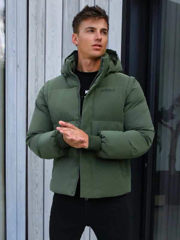 Super Bargain Ultimate Multiway Puffer Coat - Khaki Green