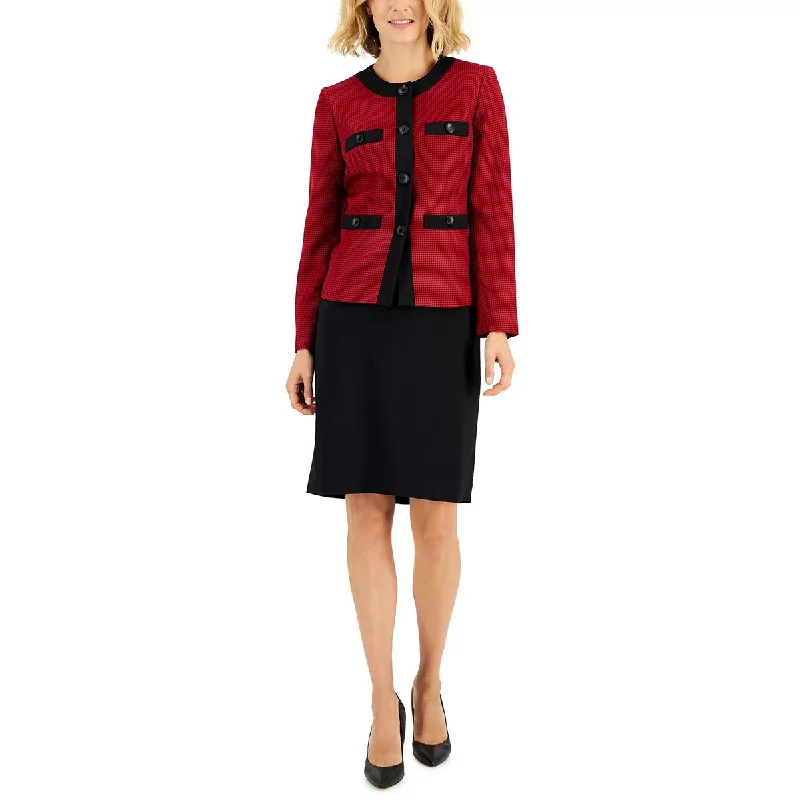 Unbeatable Prices Plus Womens 2PC Houndstooth Skirt Suit