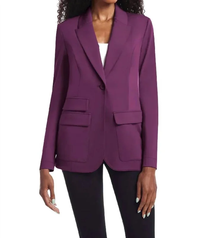 Act Fast Hailey I Blazer In Plum