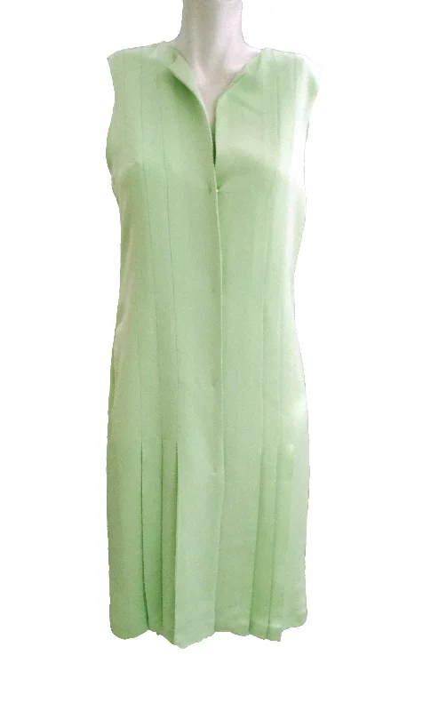 Deal Mania Emilia Wickstead Mint Green Pleated Summer Dress, UK12