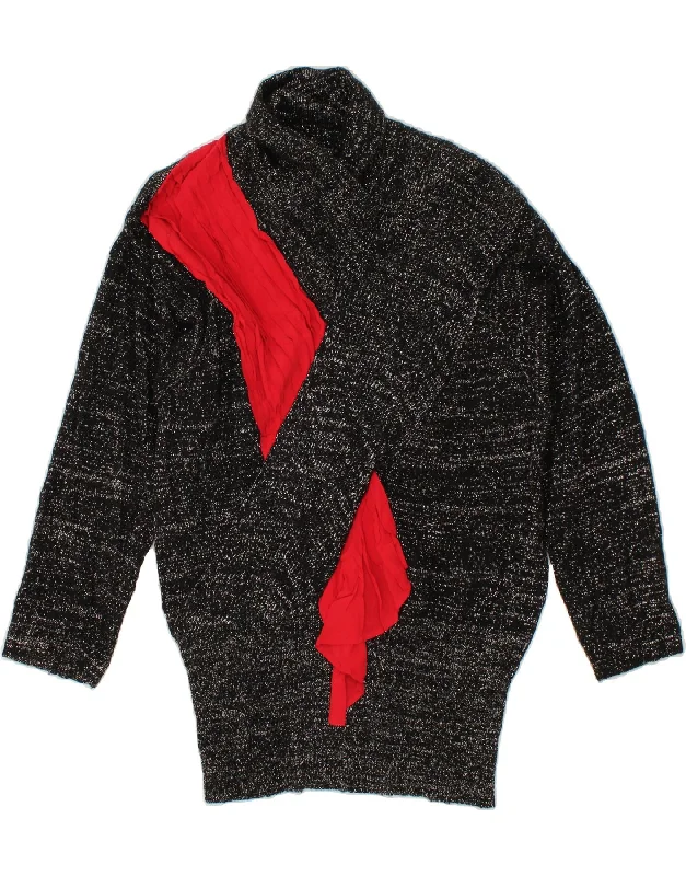 Special Price VINTAGE Womens Shawl Neck Jumper Sweater IT 44 Medium Black Colourblock Special Price VINTAGE Womens Shawl Neck Jumper Sweater IT 44 Medium Black Colourblock