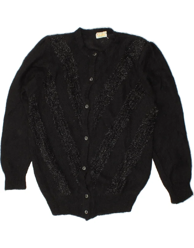 Friends and Family Sale VINTAGE Womens Cardigan Sweater UK 16 Large Black Flecked Mohair Friends and Family Sale VINTAGE Womens Cardigan Sweater UK 16 Large Black Flecked Mohair