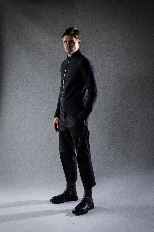 Anniversary Sale Black Ventile Cotton BEVEL JACKET