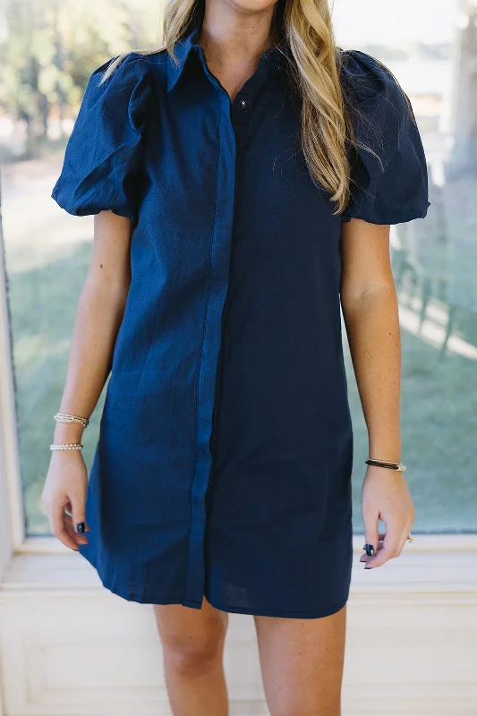 Get It Before It’s Gone Giada Mini Dress - Navy