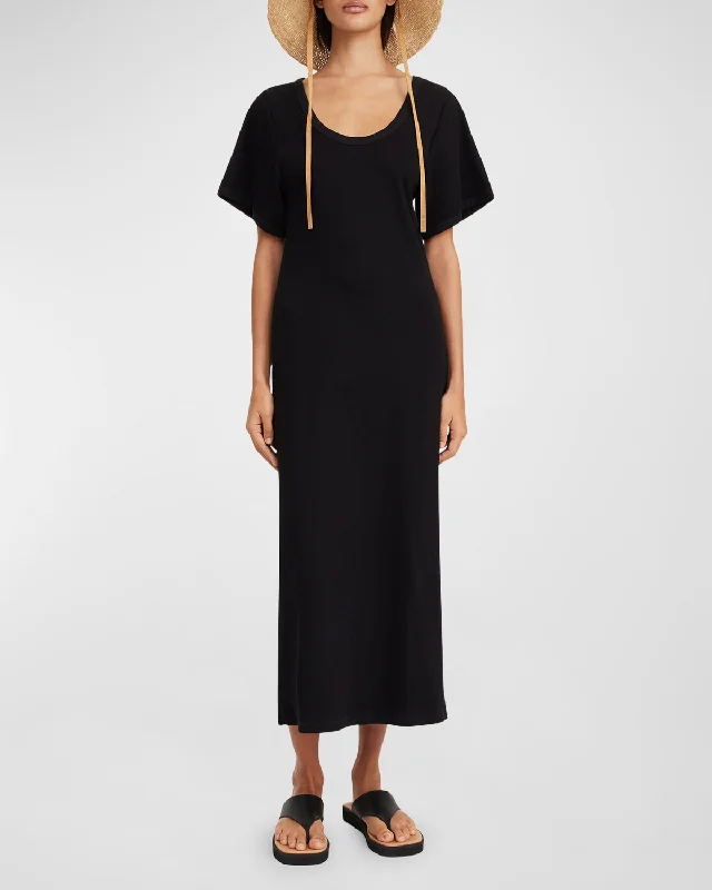 Mega Sale Anaissa Ribbed Scoop-Neck Midi Dress