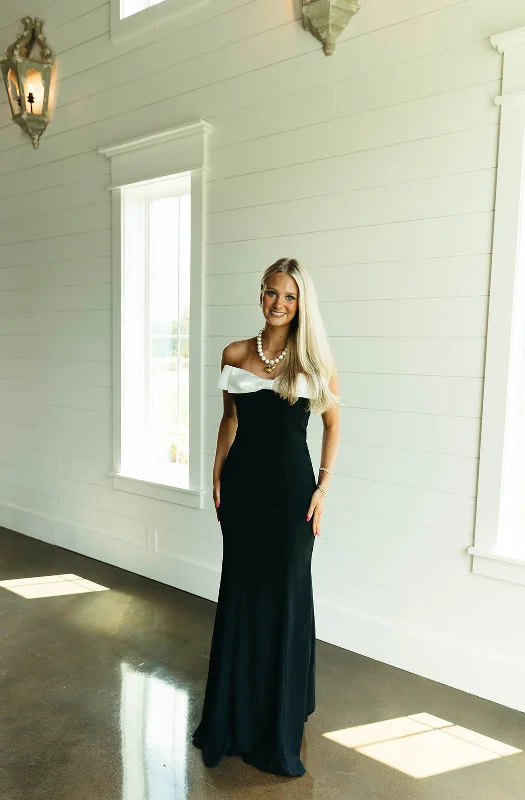 Super Deal Marilyn Maxi Dress - Black/White