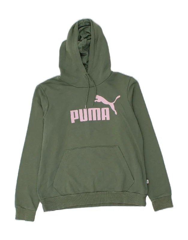 Exclusive Offers PUMA Womens Graphic Hoodie Jumper UK 16 Large Green
