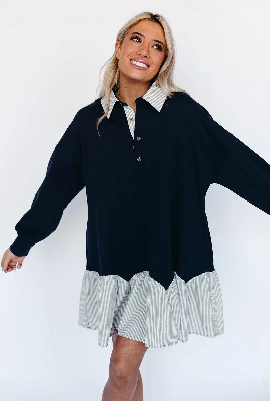Limited Time Discount Benton Mini Dress - Navy