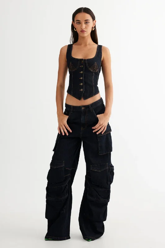 Deep Discounts LIONESS Smokeshow Jean Dark Denim