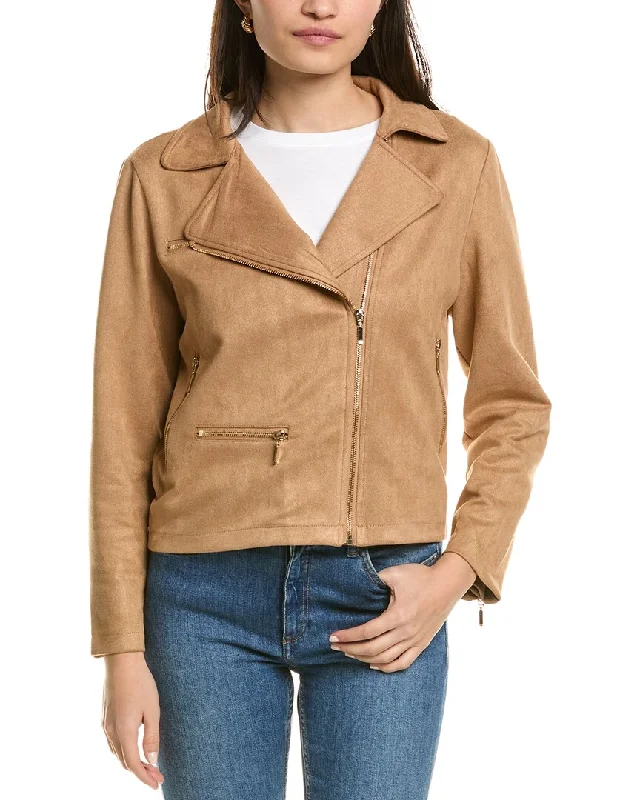 Flash Deals Pascale La Mode Asymmetrical Zip Jacket