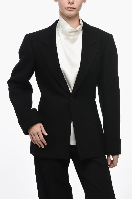 Time-Limited Offer Bottega Veneta Cuffed Single Breasted Blazer 40 Italian Size