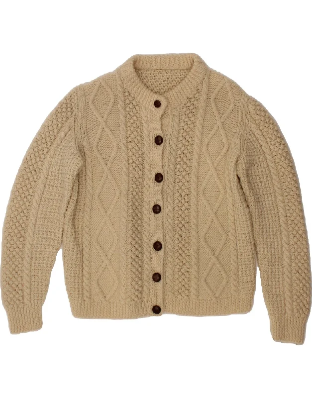 Lowest Prices VINTAGE Womens Cardigan Sweater UK 14 Large Beige