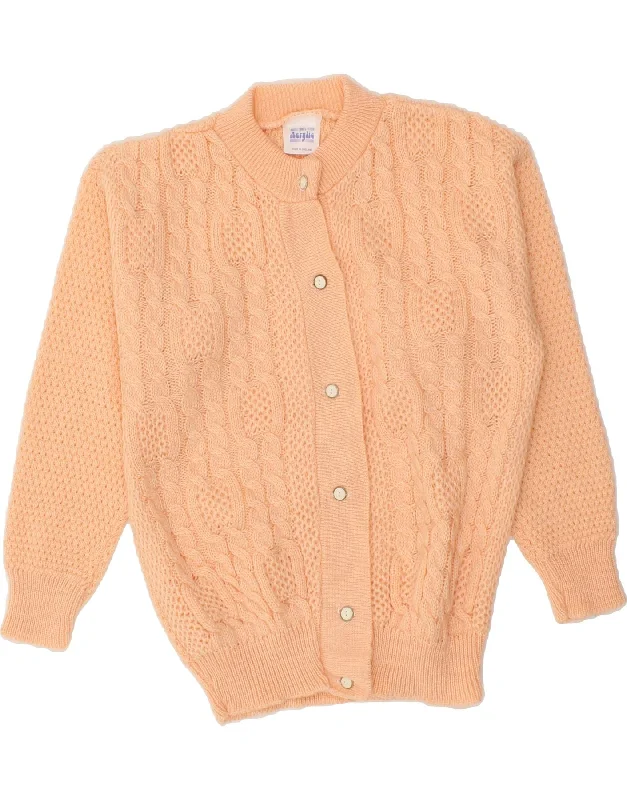 Price Blitz VINTAGE Womens Cardigan Sweater UK 16 Large Orange Acrylic