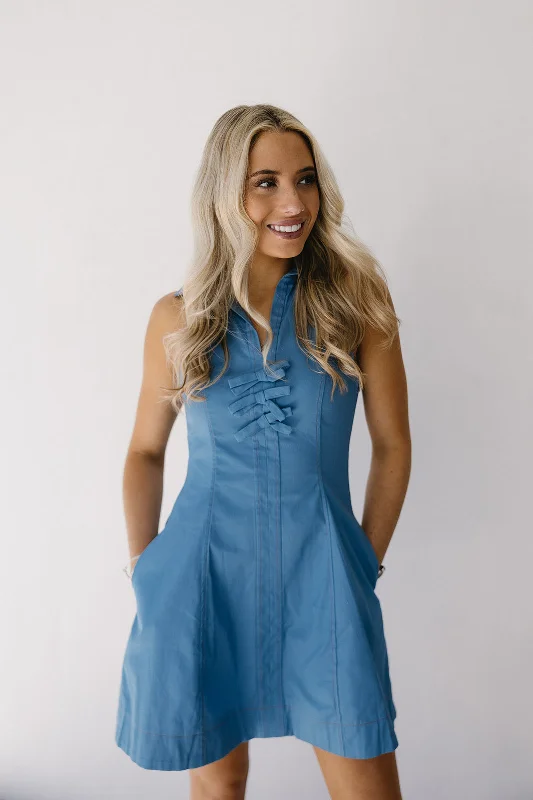 Steals and Deals Etsie Mini Dress - Denim