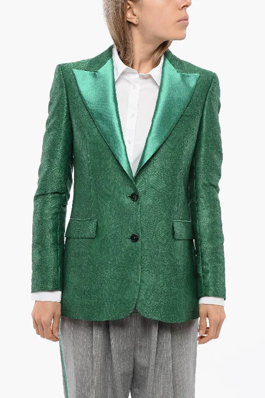 Quick Sale John Richmond Embroidered Ranbu Blazer With Peak Lapel
