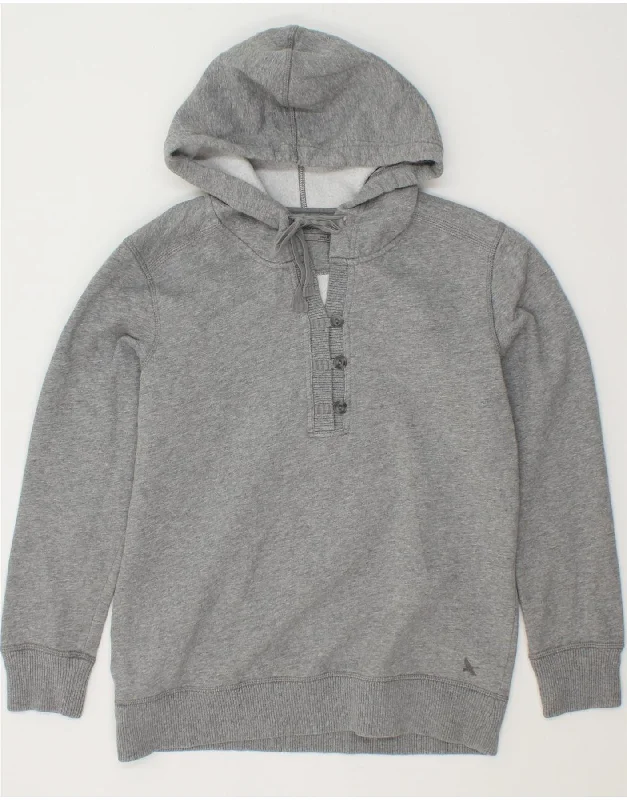 Final Clearance EDDIE BAUER Womens Hoodie Jumper UK 14 Medium Grey Cotton