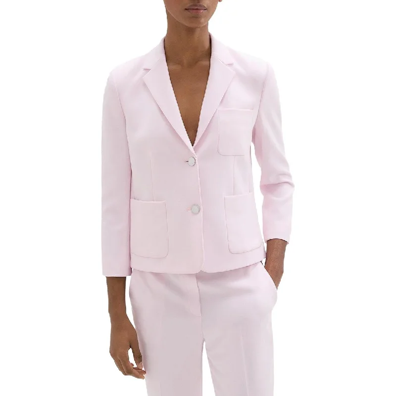 Customer Appreciation Sale Womens Shoulder Pads Long Sleeve Two-Button Blazer