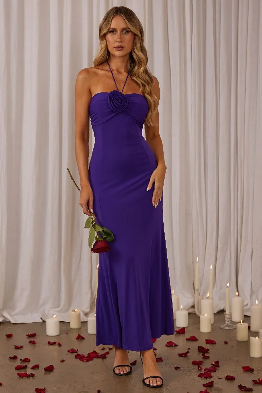 Price Rollback Everina Rose Bust Midi Dress Purple