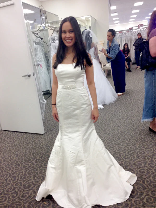 Unbeatable Prices David's Bridal Satin Fit and Flare