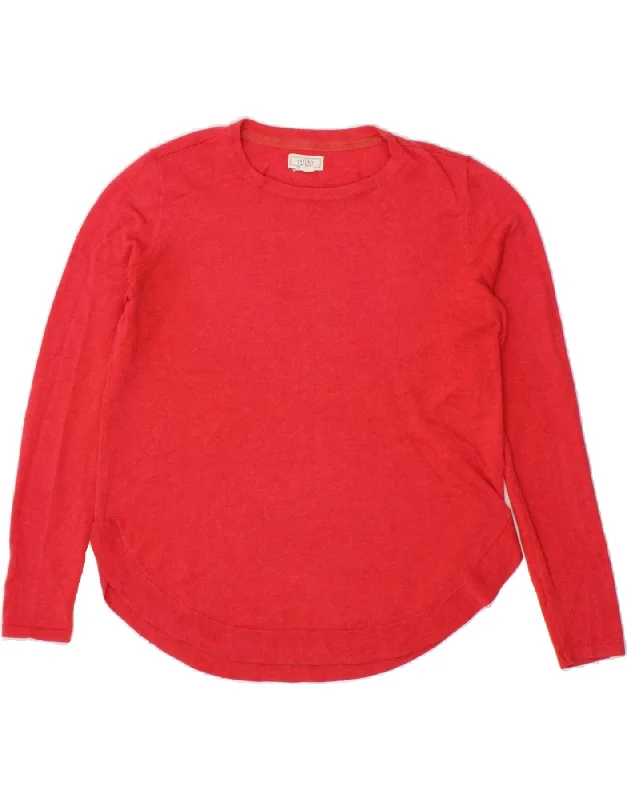 Savings Galore FAT FACE Womens Boat Neck Jumper Sweater UK 10 Small Red Polyester