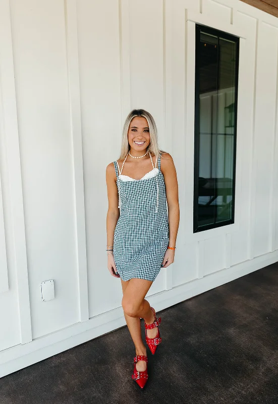 Instant Discount Ruth Mini Dress - Hunter Green