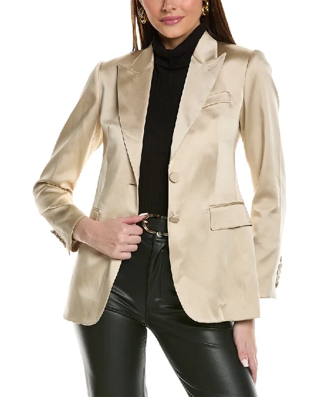 Super Deal Reiss Mae Satin Single Breasted Blazer