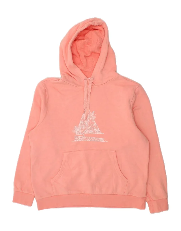 Stock Up and Save MOUNTAIN WAREHOUSE Womens Graphic Hoodie Jumper UK 14 Large Pink Cotton