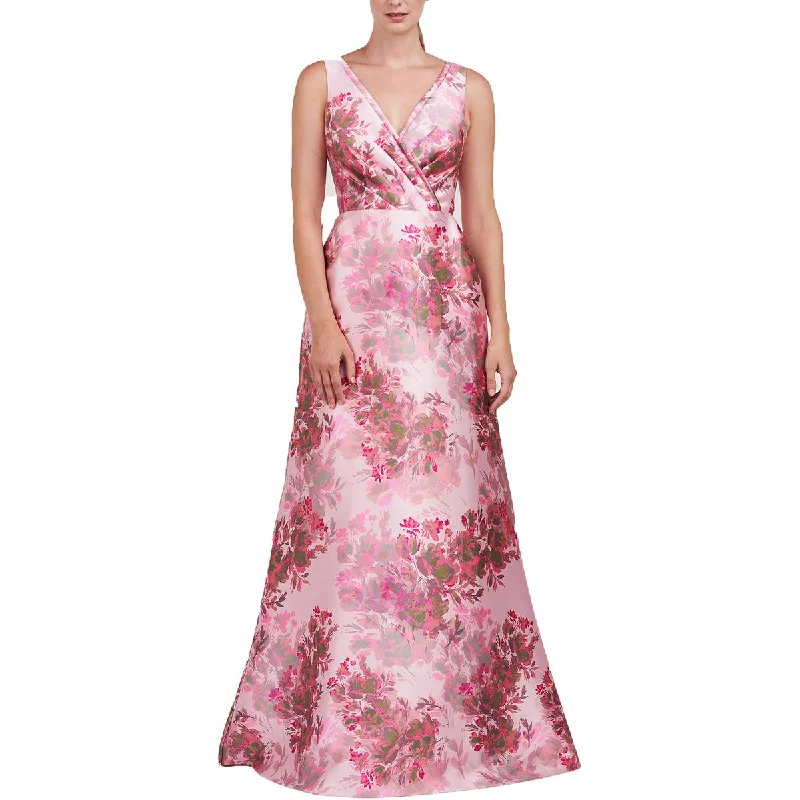 Shop and Save Opal Womens Floral Print Maxi Evening Dress