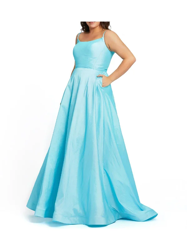 Deal Alert Plus Womens Taffeta A-Line Evening Dress