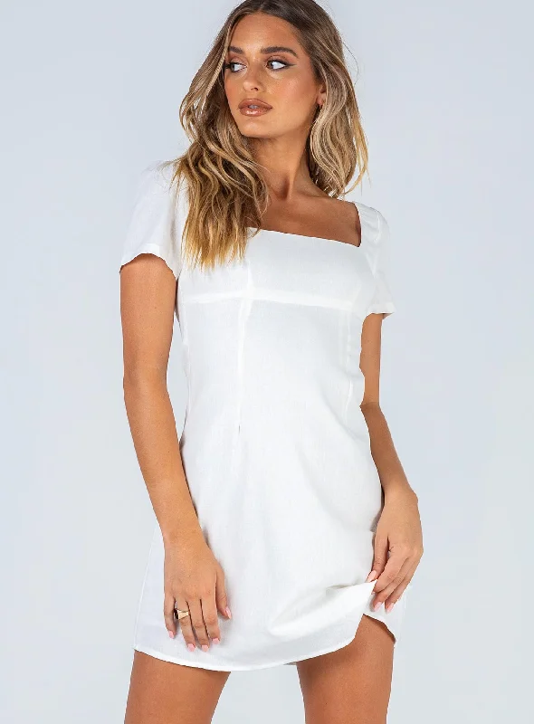 Price Reduction Hastings Mini Dress White