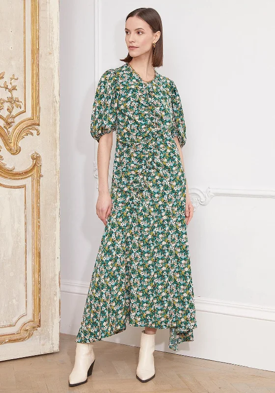 Online Only Jovonna Erve Floral Maxi Dress, Green