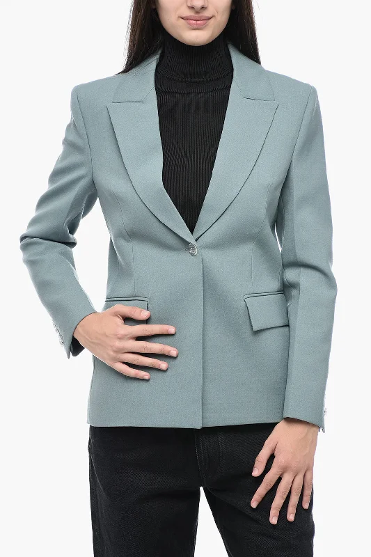 Major Savings Off-White Formal Wool Blended Blazer With Waist Pleat 46 Italian Size Major Savings Off-White Formal Wool Blended Blazer With Waist Pleat 46 Italian Size