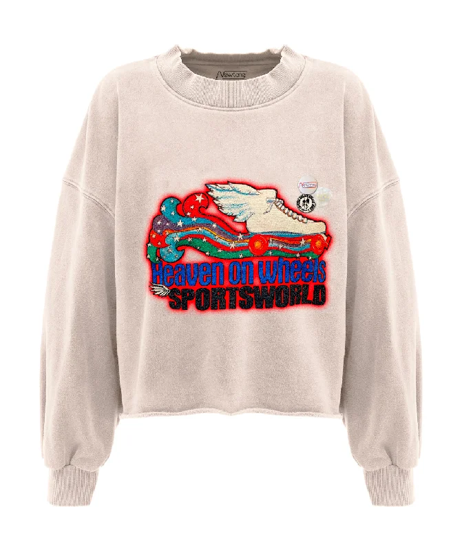 Super Sale Sweatshirt crop porter whisper "HEAVEN"