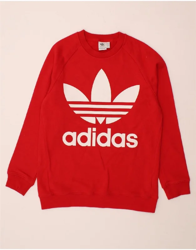 Inventory Reduction ADIDAS Womens Oversized Graphic Sweatshirt Jumper UK 8 Small Red Cotton Inventory Reduction ADIDAS Womens Oversized Graphic Sweatshirt Jumper UK 8 Small Red Cotton