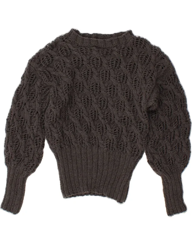 Fantastic Offers VINTAGE Womens Boat Neck Jumper Sweater UK 10 Small Grey