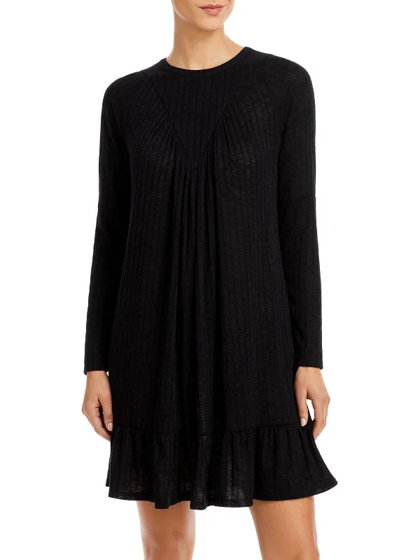 Price Buster Womens Ribbed Scoop Neck Shift Dress