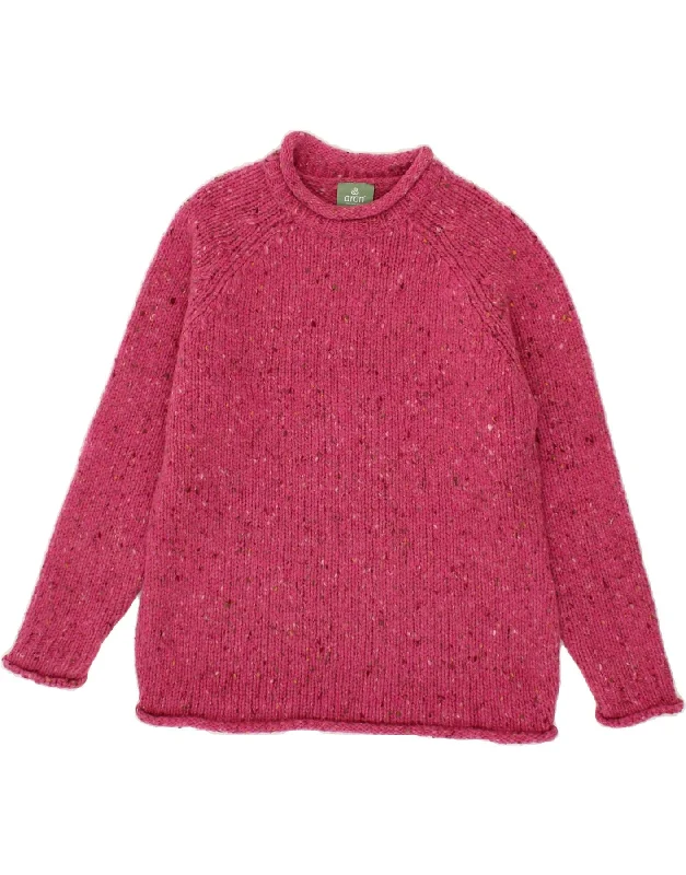 Savings Alert ARAN CRAFTS Womens Turtle Neck Jumper Sweater UK 16 Large Pink Flecked Savings Alert ARAN CRAFTS Womens Turtle Neck Jumper Sweater UK 16 Large Pink Flecked