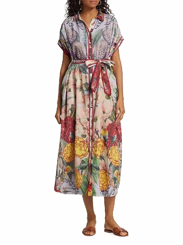 Daily Specials Valerie Kaftan In Floral Lilac