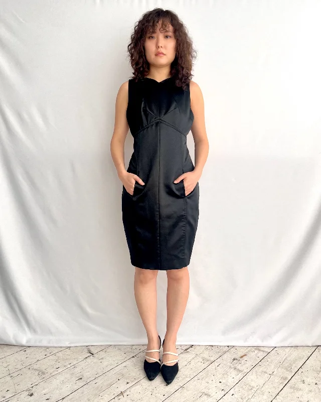 The Best Prices Karl Lagerfeld Black Satin Dress