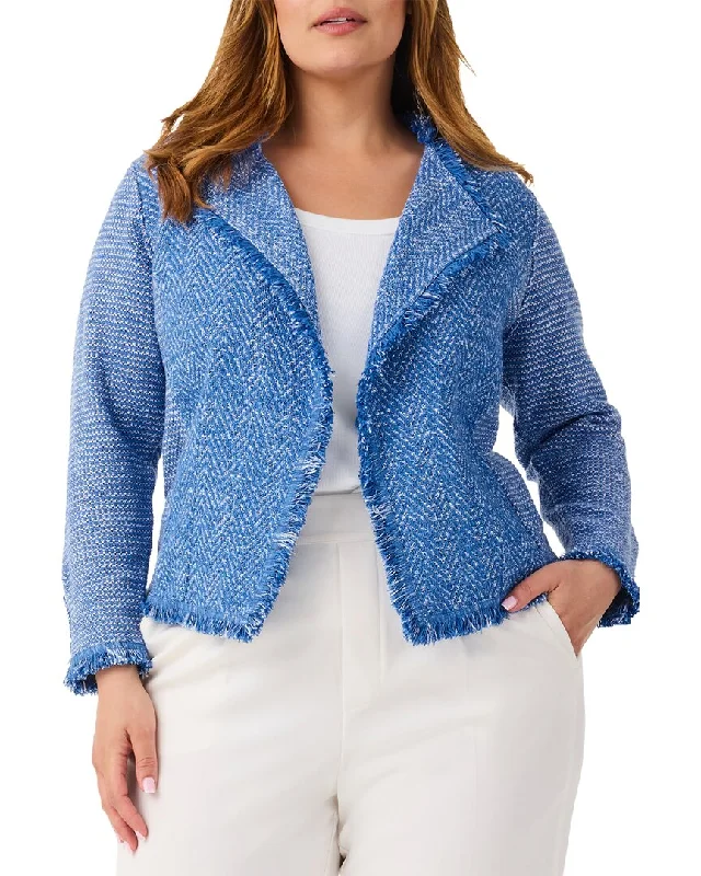 Fantastic Offers NIC+ZOE Plus Fringe Mix Knit Jacket