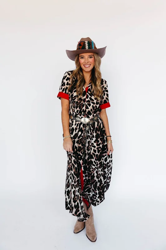 Act Now Wimberly Midi Dress - Brown