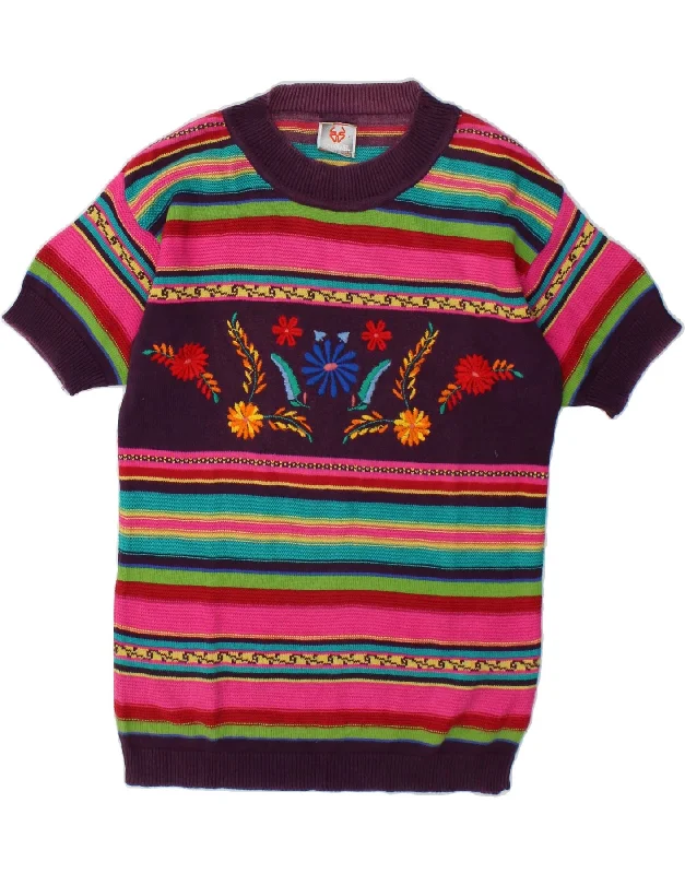 Members Only STEFANEL Womens Crew Neck Jumper Sweater UK 10 Small Multicoloured Striped Members Only STEFANEL Womens Crew Neck Jumper Sweater UK 10 Small Multicoloured Striped