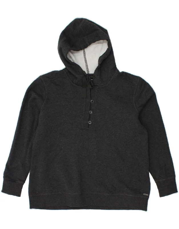 Exclusive Savings EDDIE BAUER Womens Hoodie Jumper UK 18 XL Grey Cotton