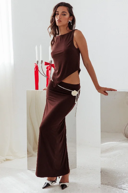 Can't Miss Palos Verdes Skirt Chocolate