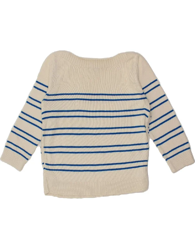 Special Discount HOBBS Womens Boat Neck Jumper Sweater UK 14 Medium White Striped
