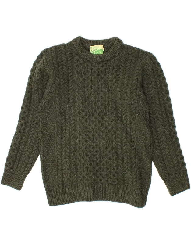 Don’t Miss Out SHADES OF ARAN Womens Boat Neck Jumper Sweater UK 10 Small Khaki Wool Don’t Miss Out SHADES OF ARAN Womens Boat Neck Jumper Sweater UK 10 Small Khaki Wool