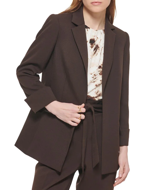 Early Access Womens Notch Collar Suit Separate Open-Front Blazer